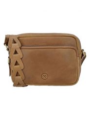 HIDE & STITCHES Skórzana torebka w kolorze jasnobrązowym - 20 x 17 x 5 cm rozmiar: onesize. Brązowe torby na ramię HIDE & STITCHES, bez wzorów, z materiału, na ramię, bez dodatków. Za 173.99 zł.