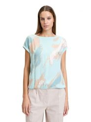 BETTY & CO Koszulka w kolorze błękitnym rozmiar: M. Niebieskie bluzki Betty & Co, m, bez wzorów, z bawełny, bez kołnierzyka, bez ramiączek. Za 56.95 zł.