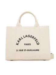 KARL LAGERFELD Torebka A1W50010 Beżowy. Brązowe torebki klasyczne KARL LAGERFELD, bez wzorów, z materiału, bez dodatków. Za 619.99 zł.