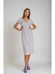 Monki Sukienka w kolorze błękitnym rozmiar: 40. Niebieskie sukienki Monki, bez wzorów, bez kołnierzyka, bez ramiączek, midi. Za 43.99 zł.