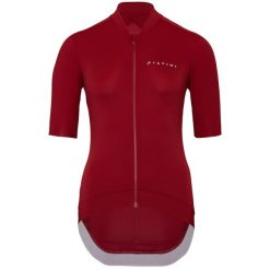 Koszulka rowerowa (z krótkim rękawem) damska SILVINI Women Jersey STELVIA. Czerwone koszulki sportowe Silvini, bez wzorów, z jersey, bez ramiączek. Za 349.98 zł.