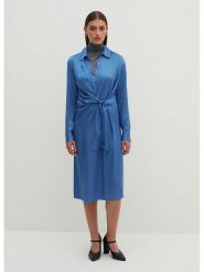 STEFANEL Sukienka w kolorze błękitnym rozmiar: 38. Niebieskie sukienki Stefanel, bez wzorów, z wiskozy, bez kołnierzyka, bez ramiączek, midi. Za 154.79 zł.