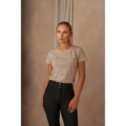 T-shirt damski z motywem koni JD ATTACK Yin Yang. Brązowe t-shirty JD ATTACK, bez wzorów, bez kołnierzyka, bez ramiączek. Za 129.00 zł.