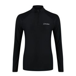 Bluza trekkingowa damska Berghaus 24/7 Tech Tee LS HZ. Czarne bluzy Berghaus, m, bez wzorów, bez kaptura. Za 151.99 zł.
