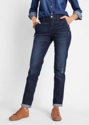 "Dżinsy ""komfort-stretch"" Boyfriend". Niebieskie jeansy bonprix, z aplikacjami. Za 97.99 zł.