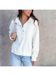 Milan Kiss Bluza w kolorze białym rozmiar: M. Brązowe bluzy Milan Kiss, m, bez wzorów, bez kaptura. Za 180.06 zł.