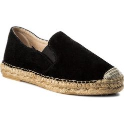 Espadryle EVA MINGE - Cordoba 3A 18MC1372331ES 801. Czarne espadryle Eva Minge, bez wzorów, z materiału, bez obcasa, na płaskiej podeszwie, bez zapięcia. W wyprzedaży za 199.00 zł.