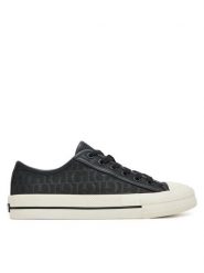 Guess Trampki FLPCAR FAL12 Czarny. Czarne trampki Guess, z aplikacjami, z materiału, bez zapięcia. Za 369.99 zł.