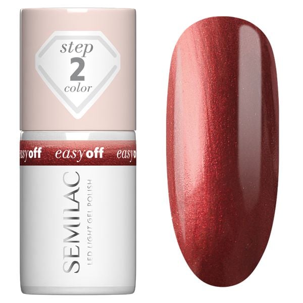 L22 Semilac EASY OFF Lakier do Paznokci LED LIGHT Russet Red 7 ml. Czerwone lakiery Semilac. Za 39.99 zł.