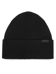 HUGO Czapka Sentyl 50569479 Czarny. Czarne czapki Hugo, bez wzorów, z bawełny. Za 209.99 zł.