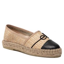Espadryle Eva Longoria. Brązowe espadryle Eva Longoria, bez wzorów, bez obcasa, bez zapięcia. Za 399.99 zł.