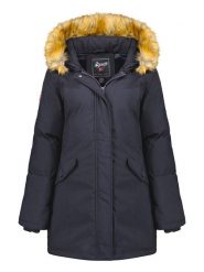 Geographical Norway Parka "Dinasty" w kolorze granatowym rozmiar: XXL. Niebieskie parki Geographical Norway, xxl, bez kaptura. Za 181.33 zł.