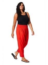 Aller Simplement Spodnie w kolorze czerwonym rozmiar: 42-58. Czerwone spodnie materiałowe Aller Simplement, na co dzień, bez wzorów, z materiału. Za 56.99 zł.