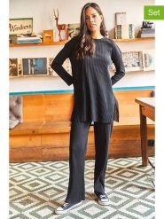 Olalook 2-częściowy zestaw w kolorze czarnym rozmiar: S. Czarne spodnie materiałowe Olalook, na co dzień, s, bez wzorów, z materiału. Za 52.99 zł.