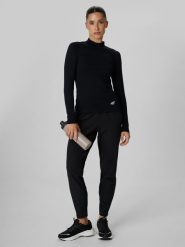 4F Spodnie do biegania szybkoschnące damskie - czarne L. Czarne spodnie dresowe 4f, l, bez wzorów, z materiału. Za 249.99 zł.