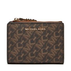 Mały Portfel Damski MICHAEL Michael Kors. Brązowe portfele MICHAEL Michael Kors, bez wzorów. Za 429.99 zł.