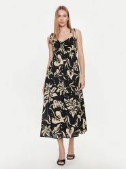 Gap Sukienka letnia 665831-00 Czarny Regular Fit. Czarne sukienki GAP, na lato, xxs, bez wzorów, z bawełny, bez kołnierzyka, bez ramiączek. Za 249.99 zł.
