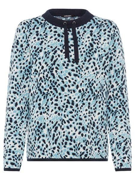 Olsen Sweter w kolorze turkusowym rozmiar: 38. Niebieskie swetry Olsen, bez wzorów, bez ramiączek. Za 159.95 zł.