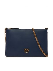 PINKO Torebka Flat Classic AI 25-26 PCPL 100455 A0F1 Granatowy. Niebieskie torebki klasyczne Pinko, bez wzorów, ze skóry, bez dodatków. Za 679.99 zł.
