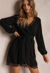 Czarna Sukienka Twinklebreeze. Czarne sukienki Renee, na imprezę, l, bez wzorów, z koronki, bez kołnierzyka, bez ramiączek. Za 109.99 zł.