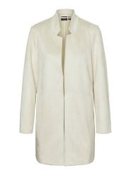 Vero Moda Płaszcz przejściowy w kolorze kremowym rozmiar: XS. Brązowe płaszcze Vero Moda, xs, bez wzorów, ze skóry, bez kaptura. Za 167.45 zł.