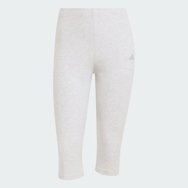 Legginsy Seasonal Essentials Rib Capri. Szare legginsy Adidas, s, bez wzorów, z bawełny. Za 81.95 zł.