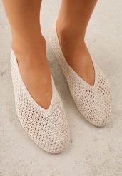 Beżowe Szydełkowe Balerinki VICES z Plecionki Wolfs. Brązowe baleriny Born2be, bez wzorów, z jeansu, bez obcasa. Za 99.99 zł.