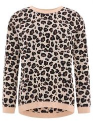 Zwillingsherz Sweter "Leo" w kolorze beżowym rozmiar: L/XL. Brązowe swetry Zwillingsherz, l, bez wzorów, z bawełny, bez ramiączek. Za 202.50 zł.