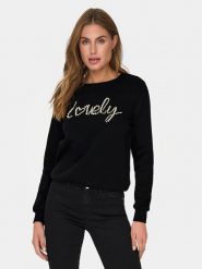 ONLY Bluza Amy 15331042 Czarny Regular Fit. Czarne bluzy Only, s, bez wzorów, z bawełny, bez kaptura. Za 129.99 zł.