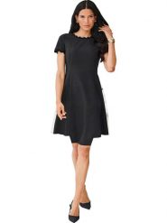 Heine Sukienka w kolorze czarnym rozmiar: 38. Czarne sukienki Heine, bez wzorów, bez kołnierzyka, bez ramiączek, mini. Za 130.99 zł.