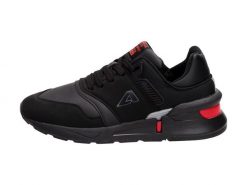 Sportowe buty damskie American Wt31/21 Bk/rd. Czarne obuwie sportowe American CLUB, ze skóry, bez zapięcia. W wyprzedaży za 83.30 zł.