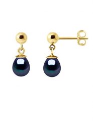 Pearline Złote kolczyki-wkrętki z perłami rozmiar: onesize. Niebieskie kolczyki Pearline, z perłą, złote. Za 448.99 zł.
