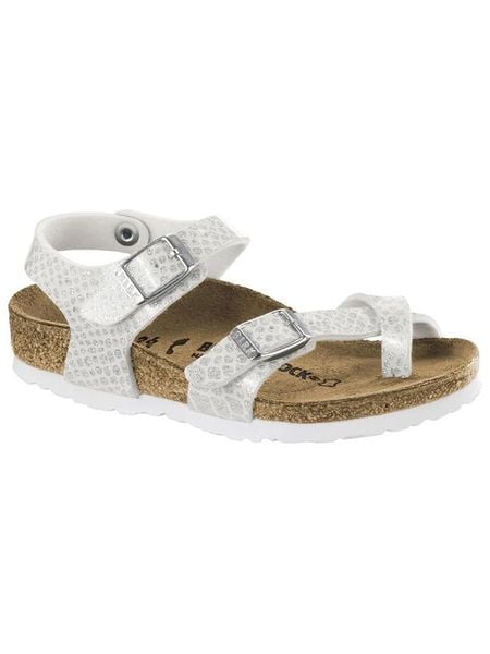 Birkenstock Sandały "Taormina" w kolorze białym rozmiar: 37. Białe sandały Birkenstock, bez wzorów, ze skóry, klasyczne, z otwartym noskiem, bez obcasa, bez zapięcia. Za 210.32 zł.
