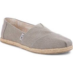 Espadryle TOMS - Classic 10009754 Drizzle Grey Washed. Szare espadryle Toms, bez wzorów, z materiału, bez obcasa, na płaskiej podeszwie, bez zapięcia. W wyprzedaży za 189.00 zł.