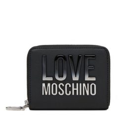 Duży Portfel Damski LOVE MOSCHINO. Czarne portfele Love Moschino, bez wzorów. Za 519.99 zł.
