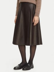 BOSS Spódnica skórzana Sekana 50569088 Brązowy ciemny Regular Fit. Brązowe spódnice Boss, bez wzorów, ze skóry. Za 2,199.00 zł.
