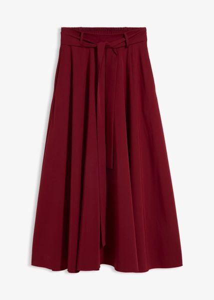 Spódnica maxi z mieszanki wiskozy. Czerwone spódnice bonprix, bez wzorów, z wiskozy, maxi. Za 147.99 zł.