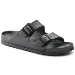 Sandały Damskie EVA Arizona. Szare sandały Birkenstock, bez wzorów, sportowe, bez obcasa, bez zapięcia. Za 406.99 zł.