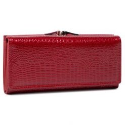ACCCESSORIES 1W1-001-AW20 Czerwony. Czerwone portfele ACCCESSORIES, bez wzorów, ze skóry ekologicznej. Za 39.99 zł.