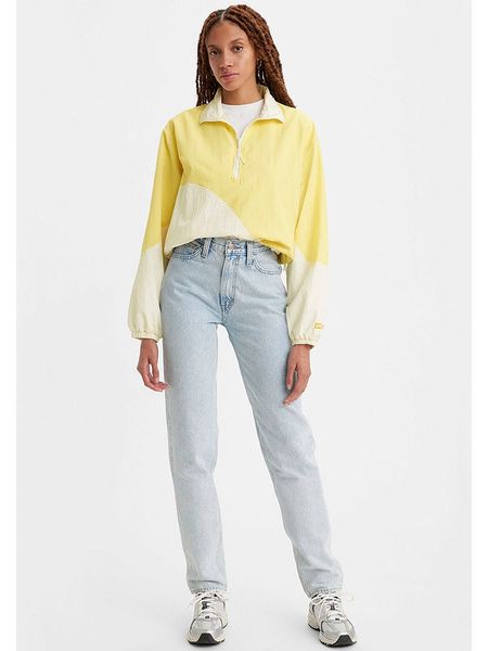 Levi's Dżinsy "80S" - Mom fit - w kolorze błękitnym rozmiar: W25/L28. Niebieskie jeansy Levi's®, l, z aplikacjami, z podwyższonym stanem. Za 222.41 zł.