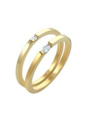 Elli Damski zestaw Soliter markiza z kryształami cyrkonii pozłacane srebro 925 Sterling Silver Pierścionki 1 ct. Szare pierścionki Elli, z cyrkonią, pozłacane. Za 178.99 zł.