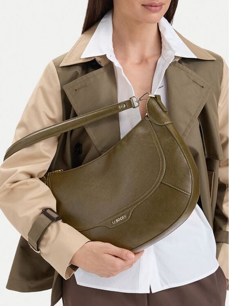 Lasocki Torebka CEO-LSK-L-002-10 Khaki. Brązowe torebki klasyczne Lasocki, bez wzorów, ze skóry, bez dodatków. Za 179.99 zł.