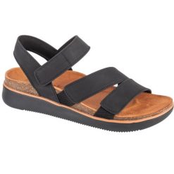 Sandały damskie, Lifted Comfort. Czarne sandały Skechers, bez wzorów, sportowe, bez obcasa, bez zapięcia. Za 229.99 zł.