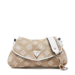 Torebka Guess. Brązowe listonoszki Guess, z aplikacjami, bez dodatków. Za 349.99 zł.