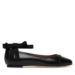 Baleriny MALONE SOULIERS. Czarne baleriny MALONE SOULIERS, bez wzorów, bez obcasa. Za 1,829.00 zł.