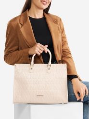 Nine West Torebka LX10044 Kremowy. Białe torebki klasyczne Nine West, bez wzorów, bez dodatków. Za 299.99 zł.