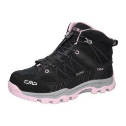 Buty trekkingowe RIGEL MID skóra wodoodporne. Czarne trekkingi CMP, z gumy, outdoorowe. Za 395.99 zł.