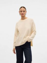 Vero Moda Sweter w kolorze beżowym rozmiar: XL. Brązowe swetry Vero Moda, xl, bez wzorów, bez ramiączek. Za 79.21 zł.