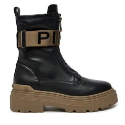 Botki PINKO. Czarne botki Pinko, bez wzorów, bez obcasa, na płaskiej podeszwie, bez zapięcia. Za 1,349.00 zł.