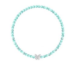 Bransoletka Uran ze srebrnym motyle Etincelle. Szare bransoletki Lilou, srebrne. Za 168.00 zł.